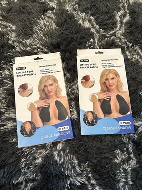 Qianse Rainbow Women’s Black Lifting Type Breast Patch (2 Pair)